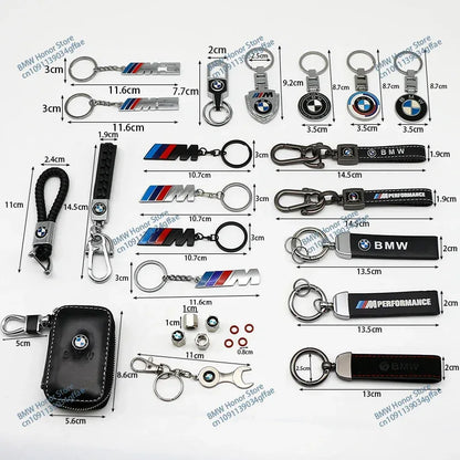 BMW Metal PU Leather Keychain – Luxury Car Logo Key Ring Accessory - TREASURE ESHOP
