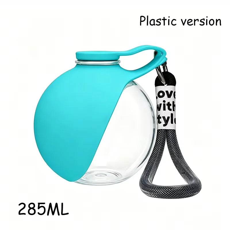 2-in-1 Reisewasserflasche aus Edelstahl mit Trinknapf für kleine Hunde