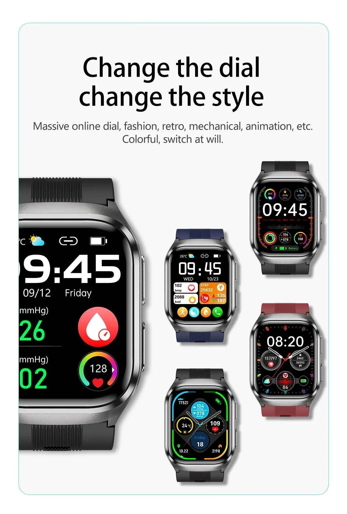 HUAWEI S17 Air Bag Smartwatch – 2.06” AMOLED HD | ECG + PPG | True Blood Pressure, Blood Fat SpO2 Monitor | NFC + Bluetooth Call