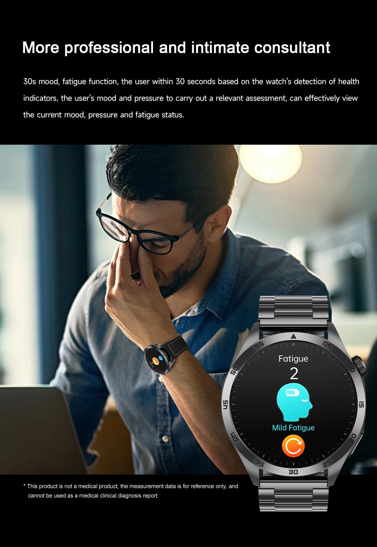 ECG+PPG Laser Health Smartwatch ET485 – Blood Pressure, Heart Rate, Uric Acid Body Composition | 1.43” AMOLED - TREASURE ESHOP