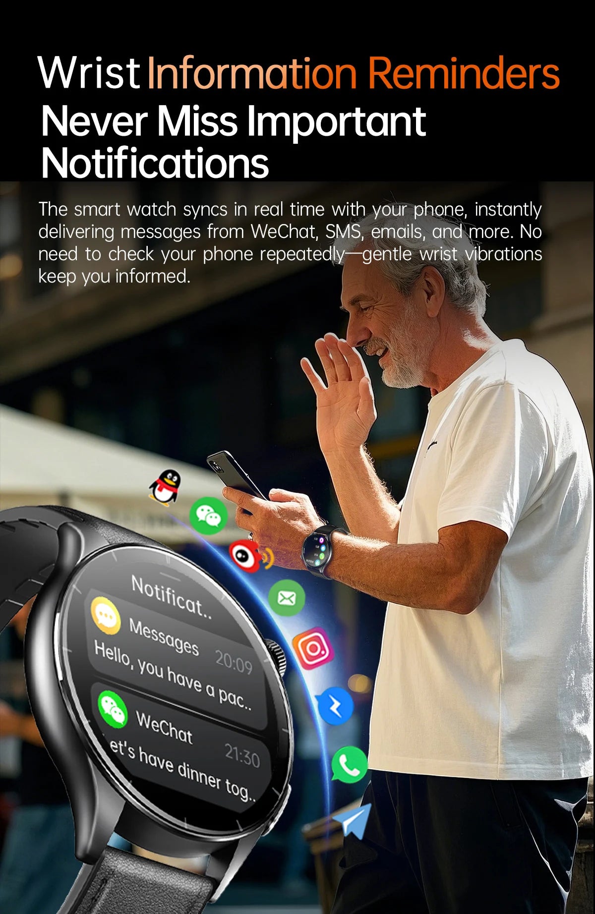 ECG+PPG Smartwatch with Uric Acid, Body Fat Blood Pressure Monitoring – 1.56” AMOLED, NFC, Heart Health Tracker for Android IOS - TREASURE ESHOP