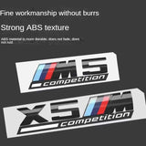 3D BMW Schriftzug Emblem Aufkleber – für Karosserie Seite/Heck (M Competition, X1-X5)