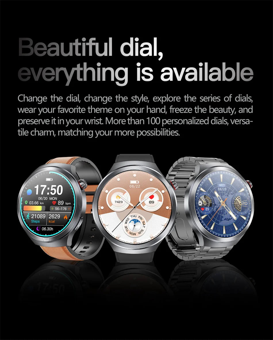 Health Trackr Smartwatch – Uric Acid, Blood Lipids ECG+PPG | 1.73” AMOLED | Body Analysis &amp; AI Diagnosis - TREASURE ESHOP