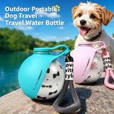 2-in-1 Reisewasserflasche aus Edelstahl mit Trinknapf für kleine Hunde