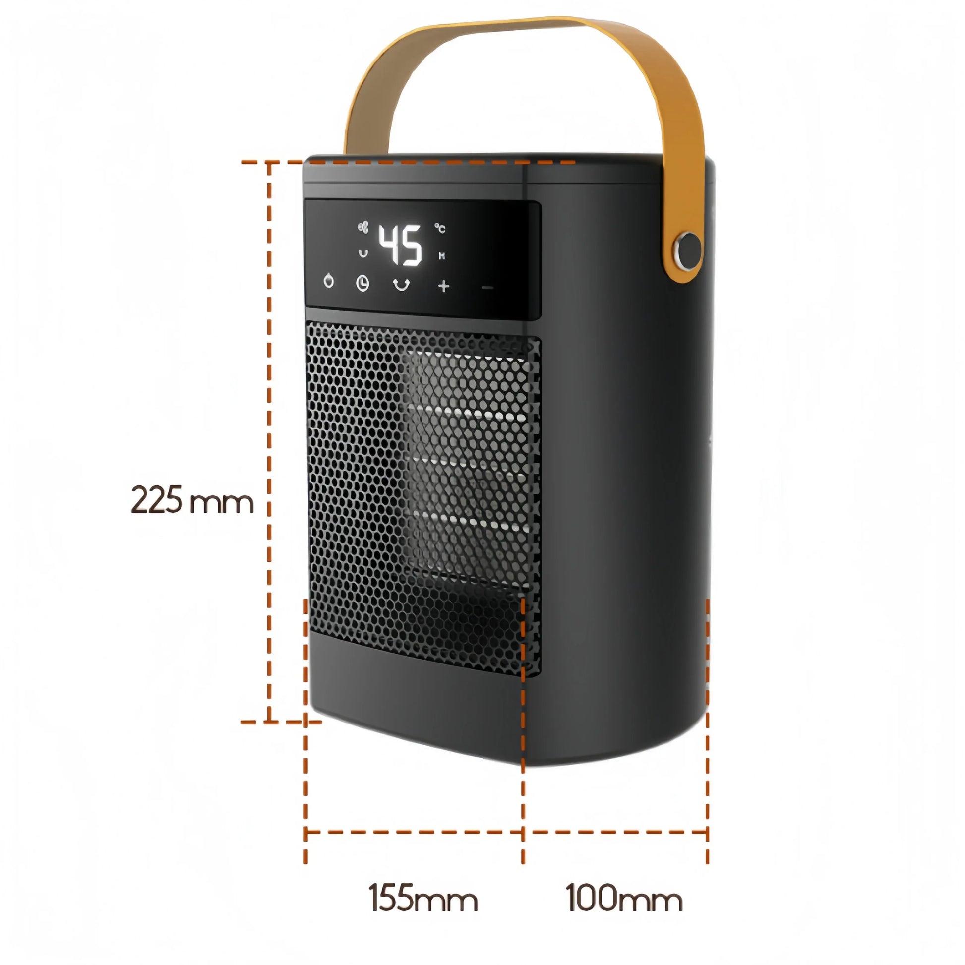 Compact Ceramic Space Heater with Thermostat & LED Display - TREASURE ESHOP