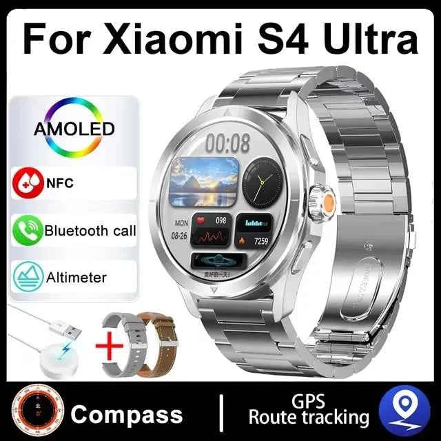 Ultra Outdoor Sports Smartwatch Men – 1.53” AMOLED HD, GPS, NFC, Compass, Heart Rate, Waterproof Bluetooth Calling Watch