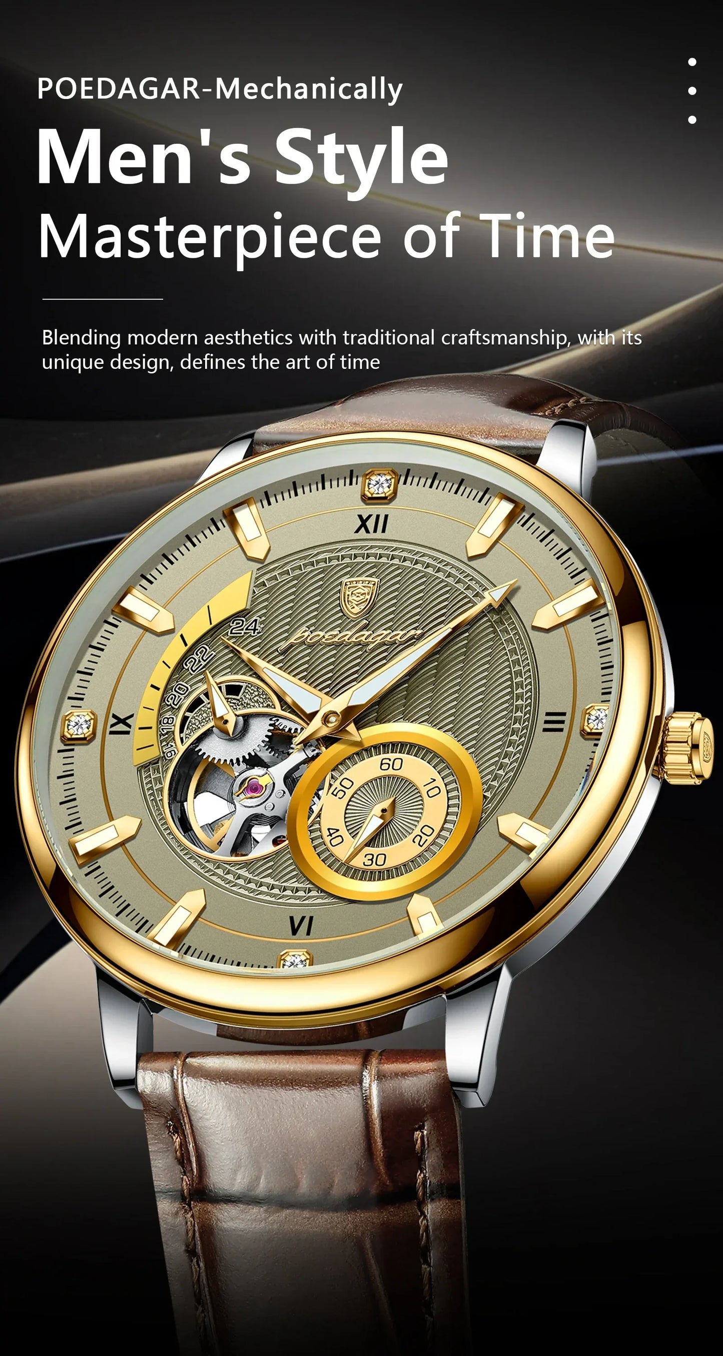 Men’s Automatic Mechanical Watch | Skeleton Tourbillon - TREASURE ESHOP