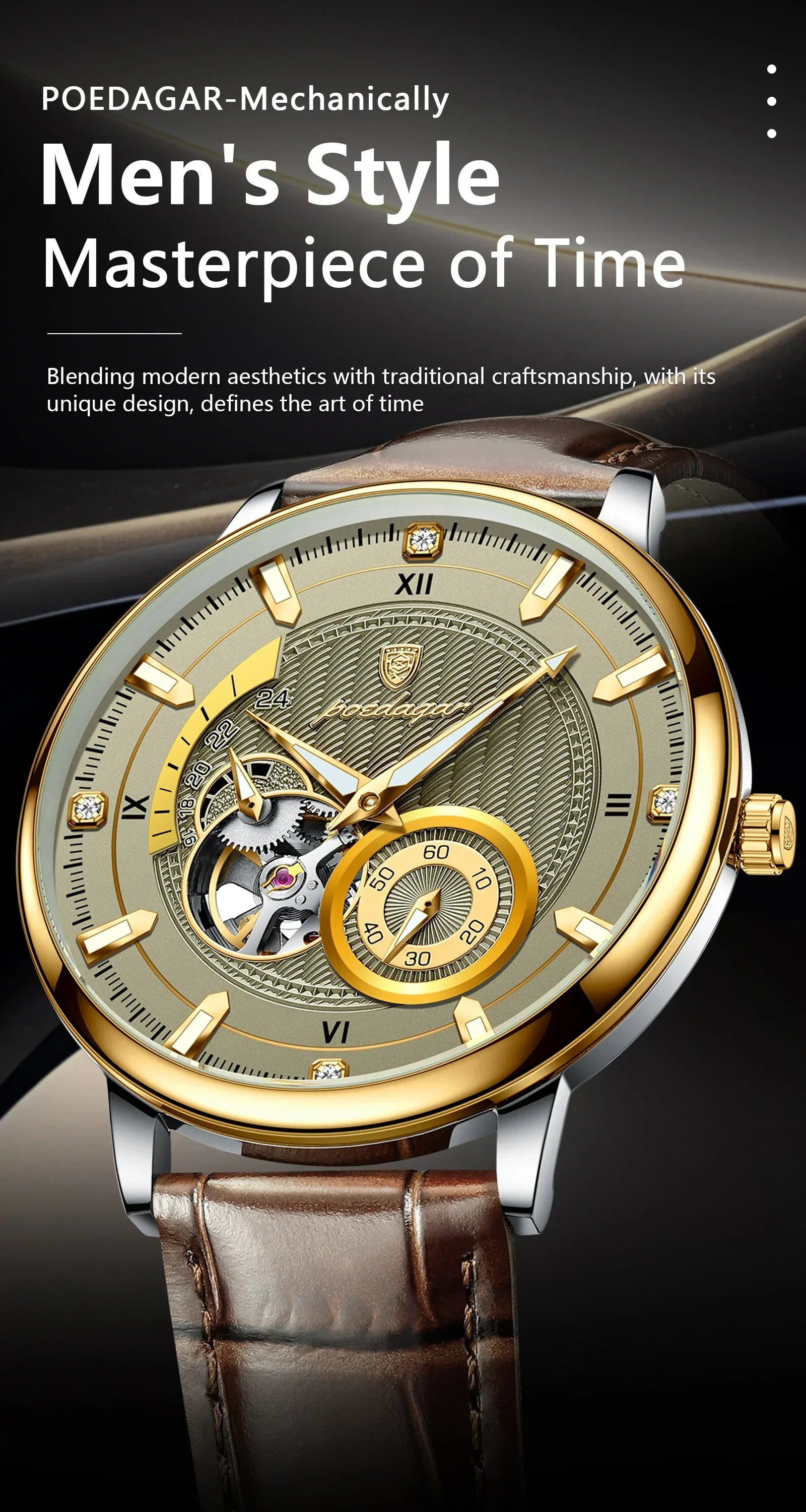 Men’s Automatic Mechanical Watch | Skeleton Tourbillon - TREASURE ESHOP