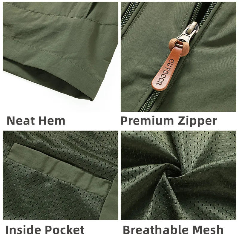 Waterproof Windbreaker Hiking Jacket – Tactical Hooded Outdoor Coat - TREASURE ESHOP