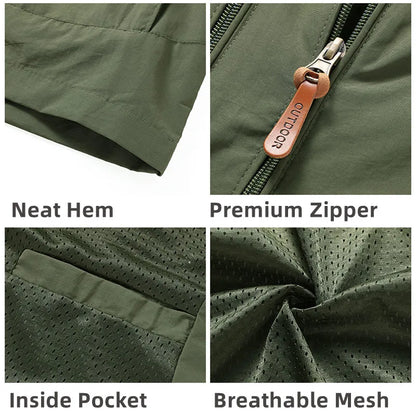 Waterproof Windbreaker Hiking Jacket – Tactical Hooded Outdoor Coat - TREASURE ESHOP