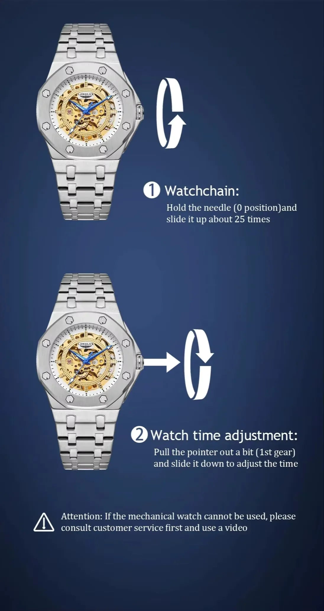 Men’s Automatic Skeleton Watch – Stainless Steel Luxury Waterproof Timepiece - TREASURE ESHOP