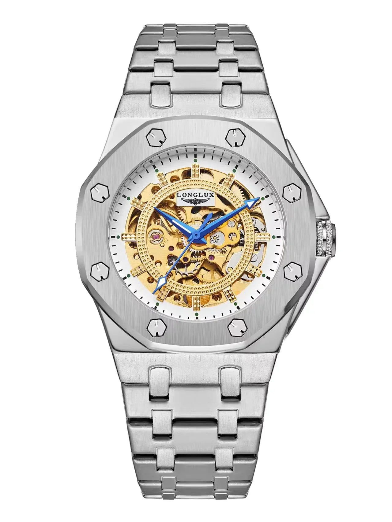 Men’s Automatic Skeleton Watch – Stainless Steel Luxury Waterproof Timepiece - TREASURE ESHOP