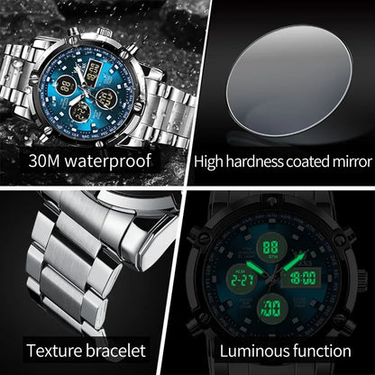 Men's Multifunctional Waterproof Electronic Watch - TREASURE ESHOP