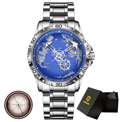 Men’s Luxury Automatic Stainless Steel Watch – Luminous, Waterproof, Sport & Business Style - TREASURE ESHOP