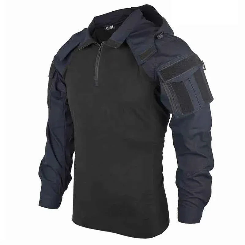 Men’s Tactical Camo Hooded Shirt – Outdoor Hunting Quick Dry Combat Top