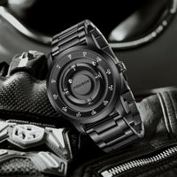 Planet Design Magnetic Pointer Watch – Waterproof Fashion Quartz Watch for Men - TREASURE ESHOP