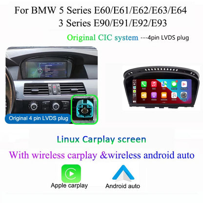 BMW E60 E90 CarPlay Android Auto | 8.8” Android 12 Multimedia - TREASURE ESHOP