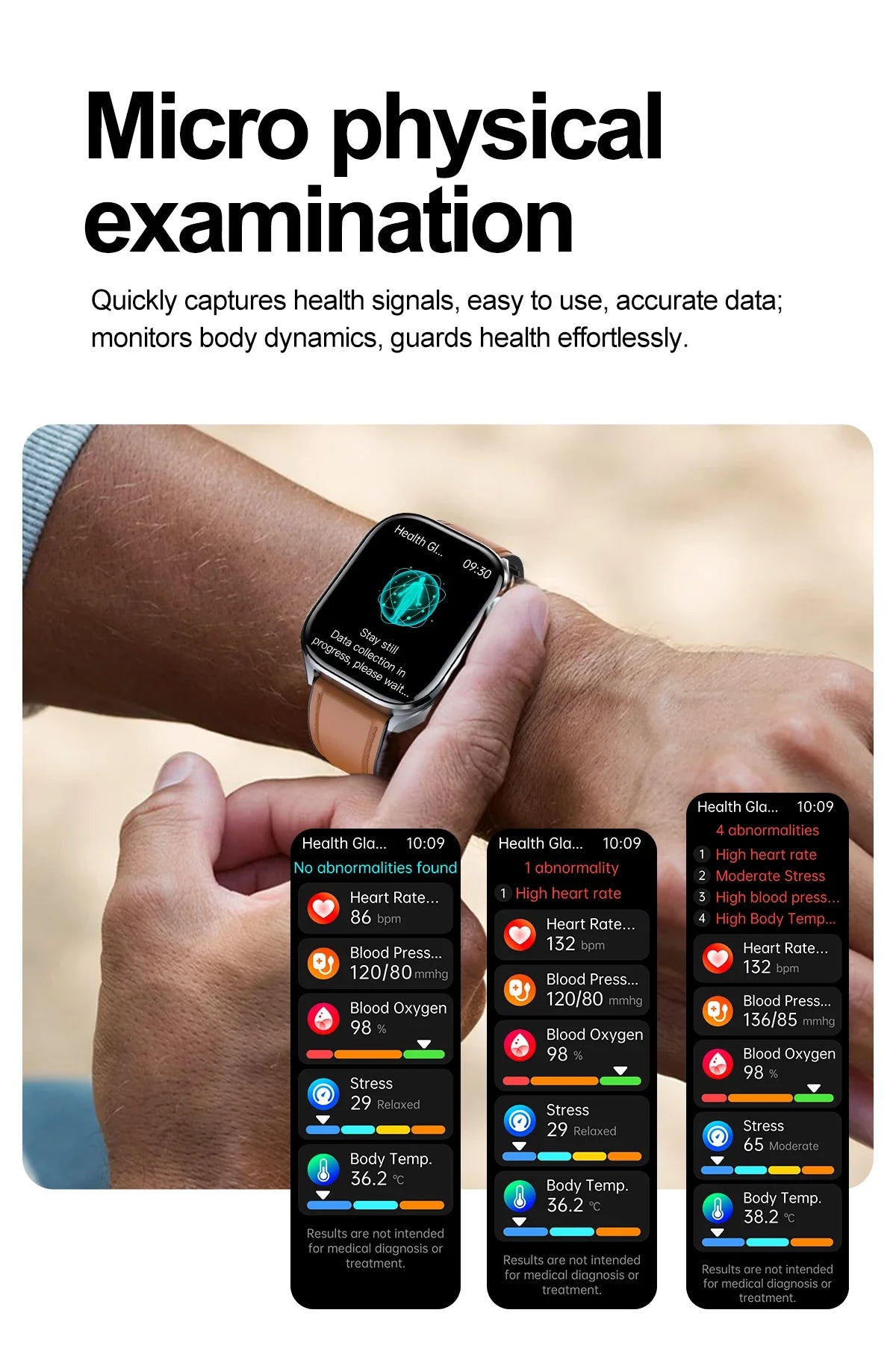 ECG+PPG Smart Watch | Uric Acid & Blood Pressure Tracker - TREASURE ESHOP