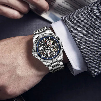 Steampunk Skeleton Automatic Watch for Men | Luxury Mechanical Timepiece - TREASURE ESHOP