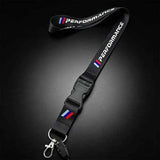 For BMW M Performance E46 E36 E34 E53 E87 E90 E60 E87 E53 F15 F16 F10 G01 Lanyard Nylon Printing Emblem Style Keychain Keychain