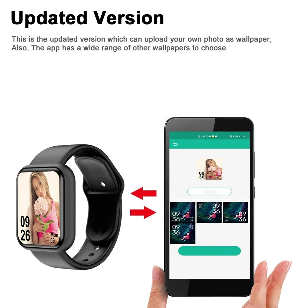Smartwatch Damen & Herren | Fitness-Tracker mit Herzfrequenzmesser