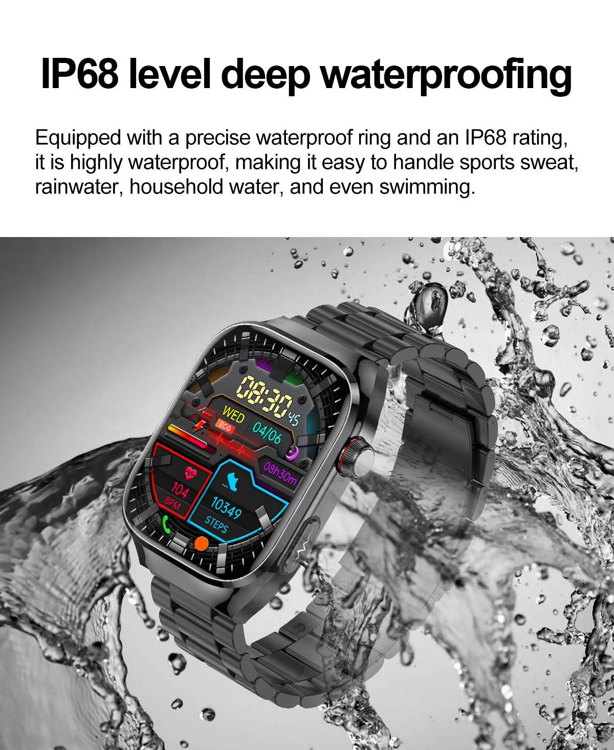 Three Highs Smartwatch TK16 | ECG, Blood Pressure & Body Analysis - TREASURE ESHOP