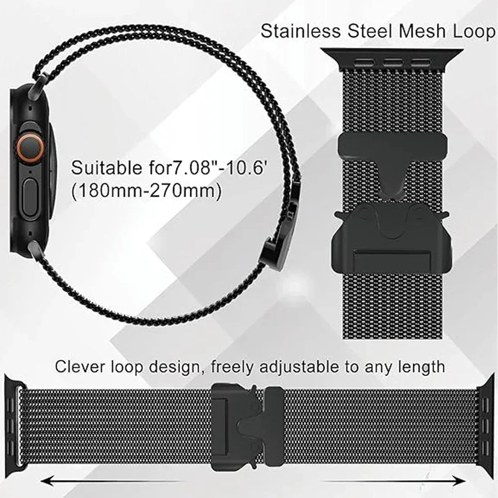 Titanium Milanese Loop Strap for Apple Watch Ultra - TREASURE ESHOP