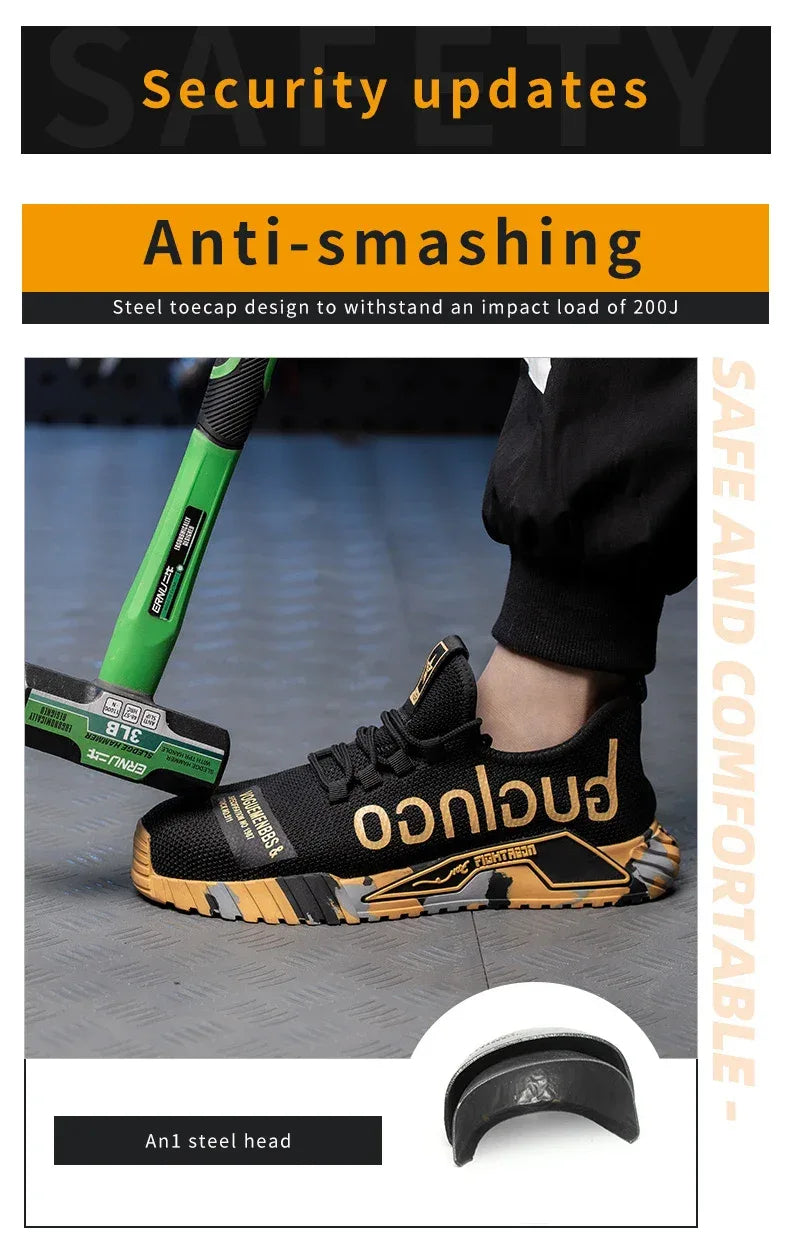 Men’s Steel Toe Work Sneakers | Puncture-Proof Safety Shoes - TREASURE ESHOP