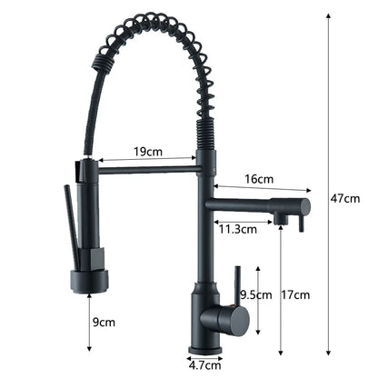 Pull Down Kitchen Sink Faucet – Hot & Cold Mixer, Dual Mode, 360° Rotating Tap