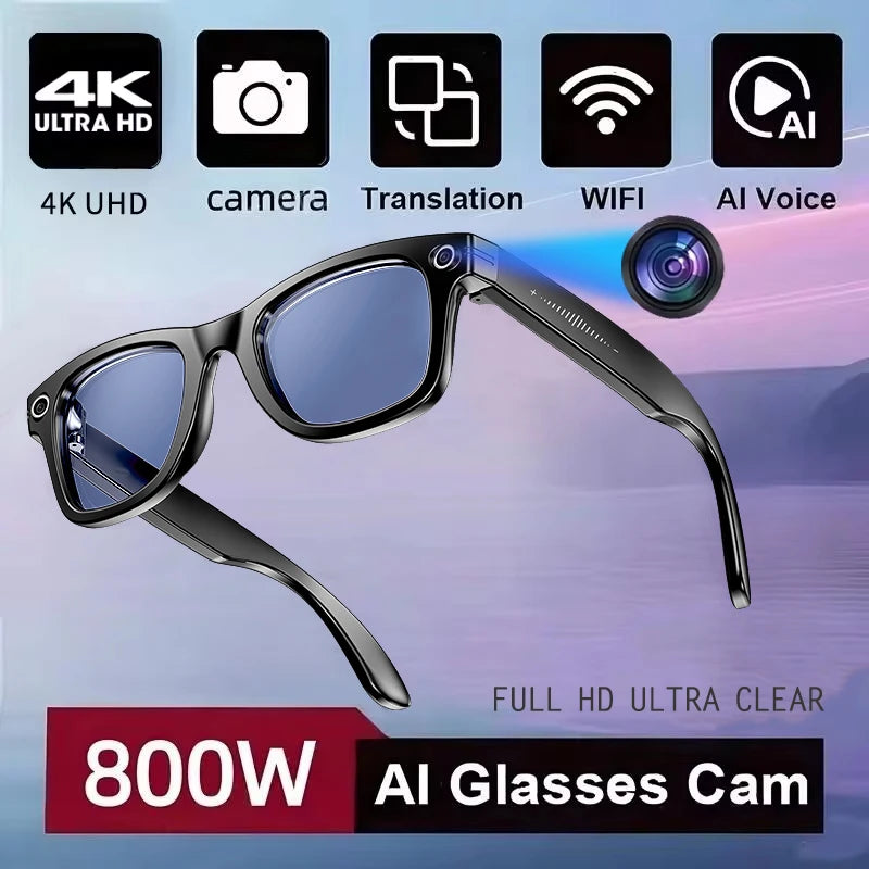 W610 KI-Smart-Sonnenbrille mit farbwechselnden Gläsern und Dual-Kamera-Design