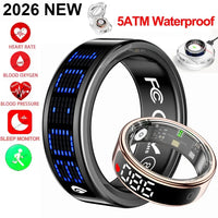 Smart Ring with LED Display – Heart Rate, SpO₂ & Sleep Monitor | 5ATM - TREASURE ESHOP