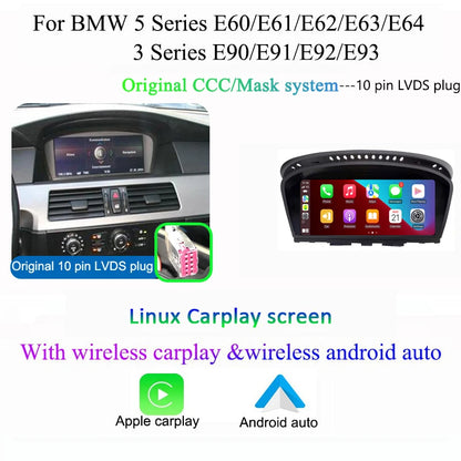 BMW E60 E90 CarPlay Android Auto | 8.8” Android 12 Multimedia - TREASURE ESHOP