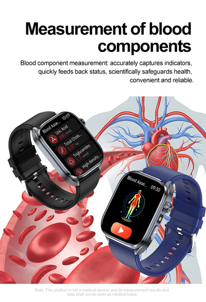 ECG+PPG Smart Watch | Uric Acid & Blood Pressure Tracker - TREASURE ESHOP