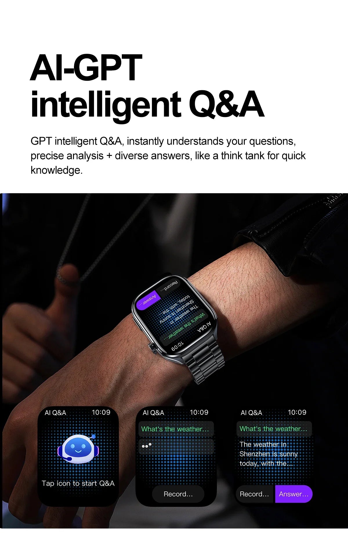 ECG+PPG Smart Watch | Uric Acid & Blood Pressure Tracker - TREASURE ESHOP