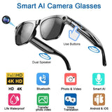8K-HD-KI-Smart-Glasses mit Kamera, Bluetooth-Telefonie &amp; Übersetzungsfunktion