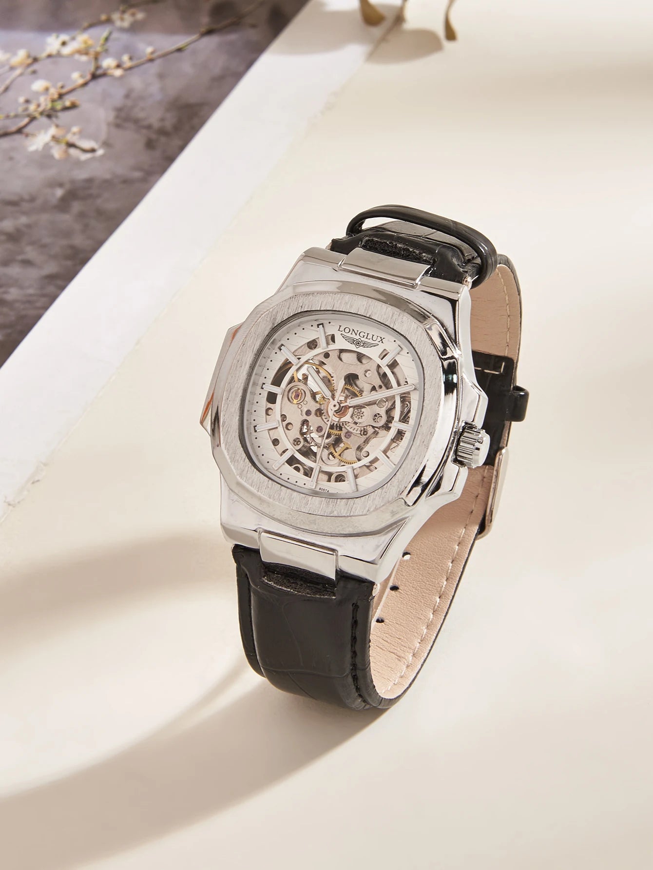 Automatic Skeleton Watch Men | Leather Luxury Waterproof - TREASURE ESHOP