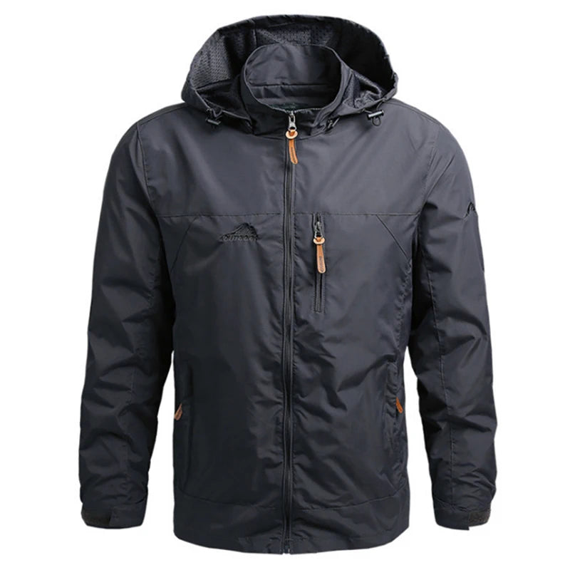 Waterproof Windbreaker Hiking Jacket – Tactical Hooded Outdoor Coat - TREASURE ESHOP