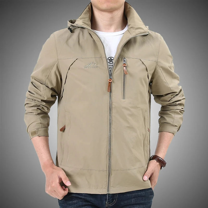 Waterproof Windbreaker Hiking Jacket – Tactical Hooded Outdoor Coat - TREASURE ESHOP