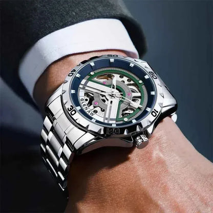 Skeleton Automatic Men’s Watch – Waterproof Mechanical Wristwatch - TREASURE ESHOP