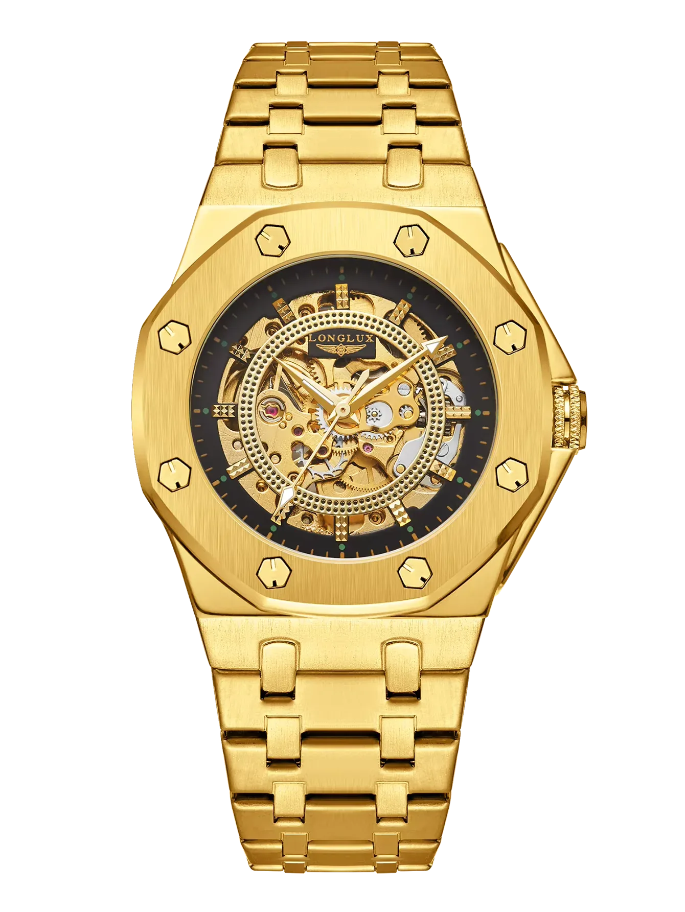 Men’s Automatic Skeleton Watch – Stainless Steel Luxury Waterproof Timepiece - TREASURE ESHOP