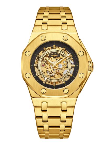 Men’s Automatic Skeleton Watch – Stainless Steel Luxury Waterproof Timepiece - TREASURE ESHOP