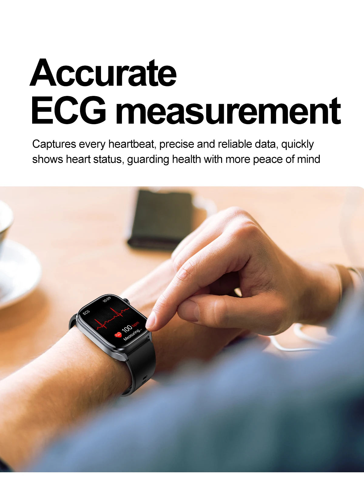 ECG+PPG Smart Watch | Uric Acid & Blood Pressure Tracker - TREASURE ESHOP