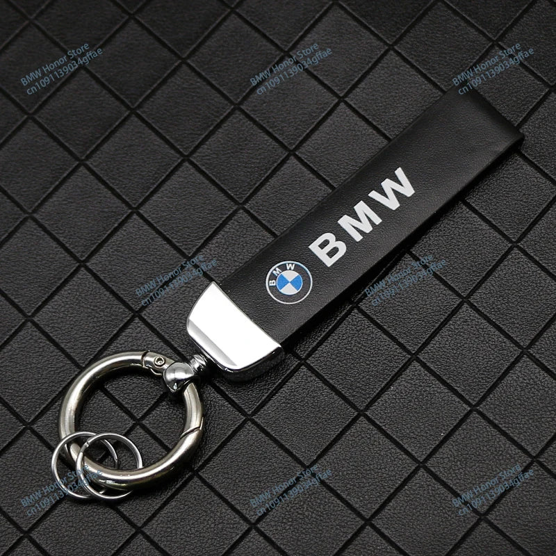 BMW Metal PU Leather Keychain – Luxury Car Logo Key Ring Accessory - TREASURE ESHOP
