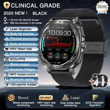 ECG+PPG Smartwatch ET492 | Health, ECG & NFC Call Watch - TREASURE ESHOP