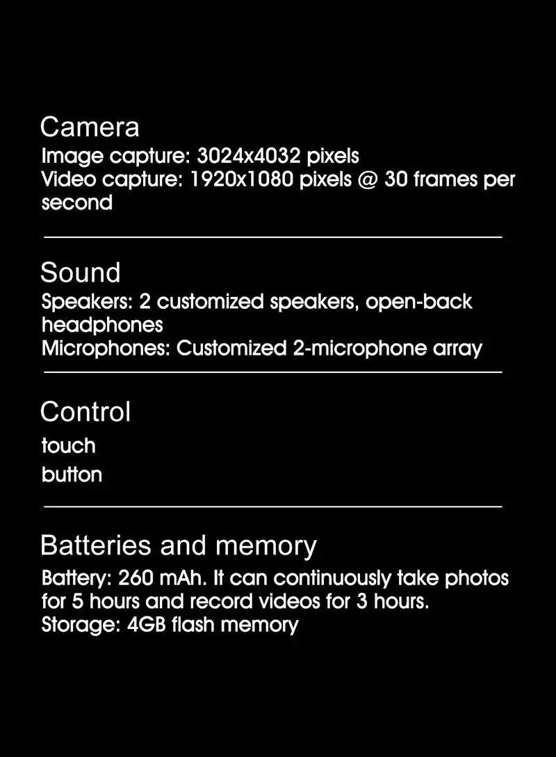 Smart Glasses Kamera-Detail