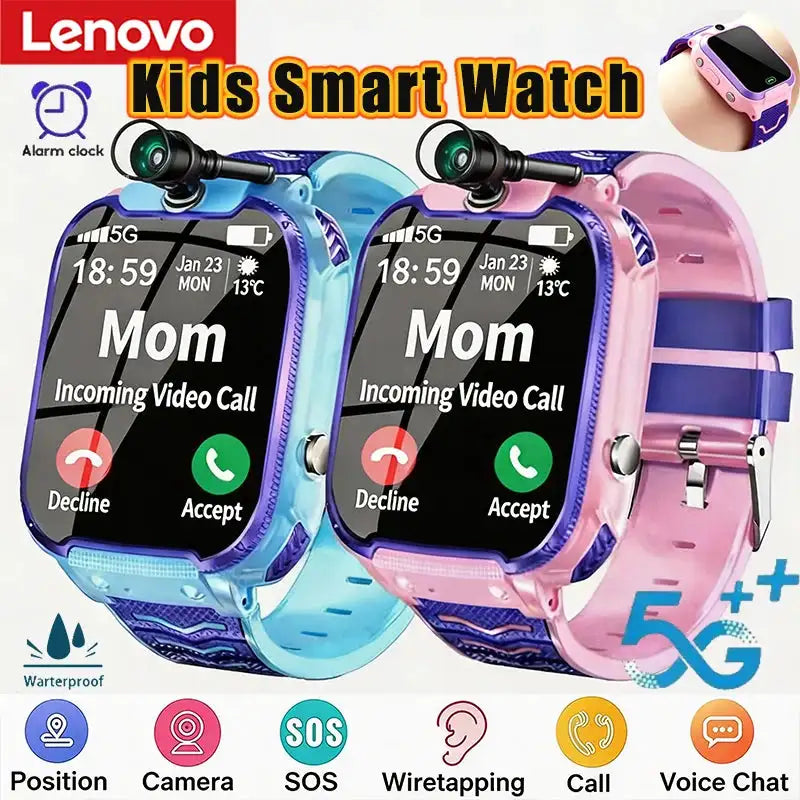 Kinder-Smartwatch mit GPS-Ortung, SIM-Karte, Anruf- & SOS-Funktion, Kamera – Wasserdicht (IP67)