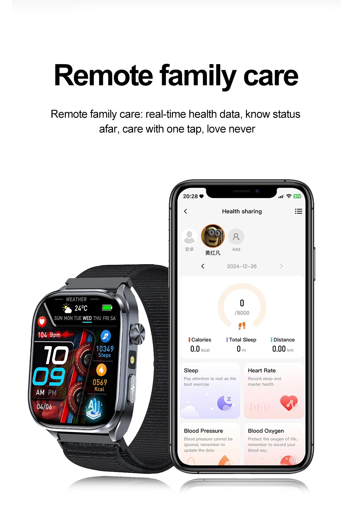 ECG+PPG Smart Watch | Uric Acid & Blood Pressure Tracker - TREASURE ESHOP