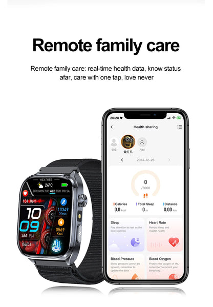 ECG+PPG Smart Watch | Uric Acid & Blood Pressure Tracker - TREASURE ESHOP