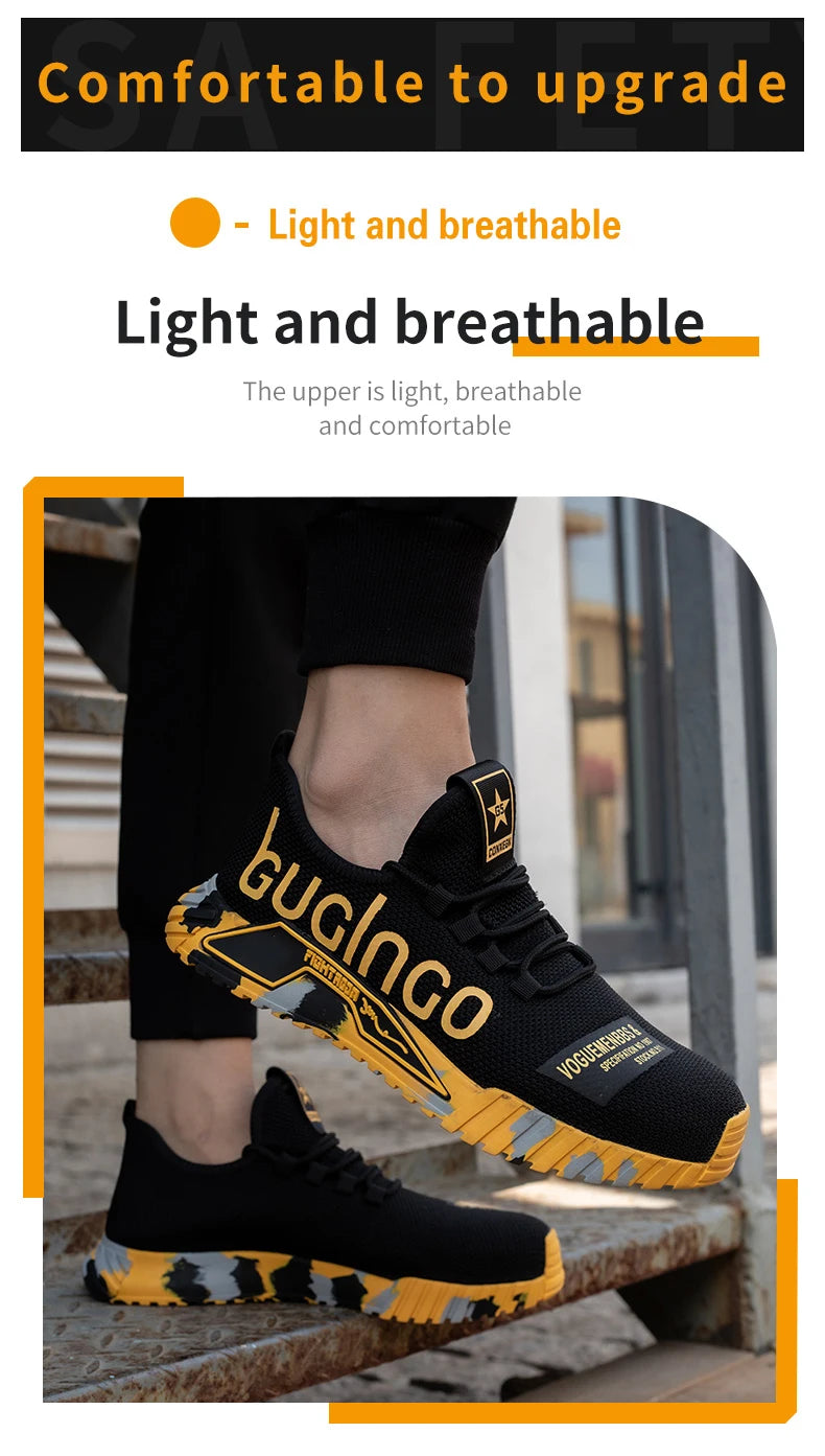 Men’s Steel Toe Work Sneakers | Puncture-Proof Safety Shoes - TREASURE ESHOP