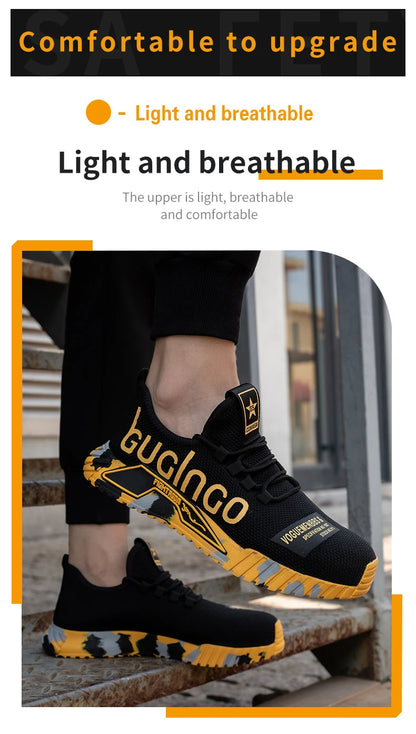 Men’s Steel Toe Work Sneakers | Puncture-Proof Safety Shoes - TREASURE ESHOP